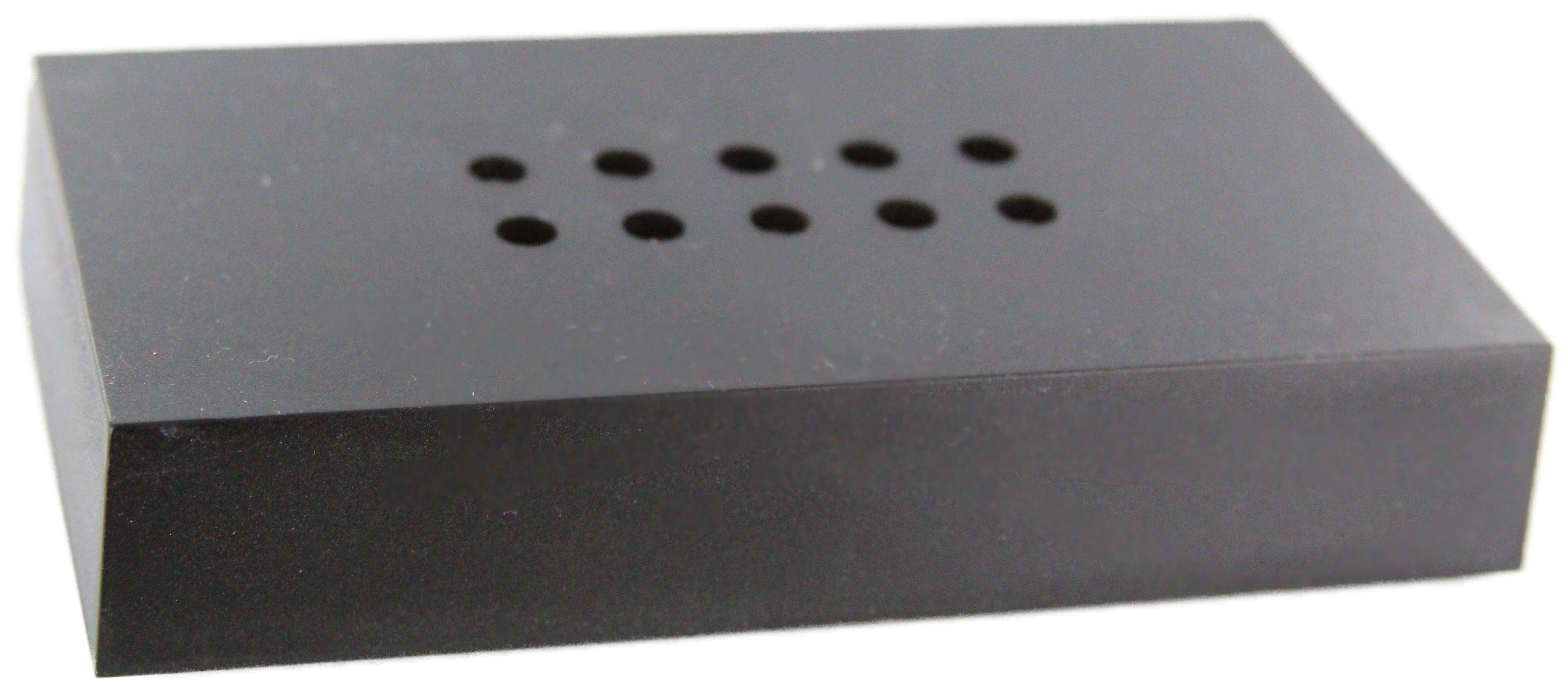 LED LEUCHTSOCKEL   10 weiße LED   100x60x20mm   Farbe Schwarz