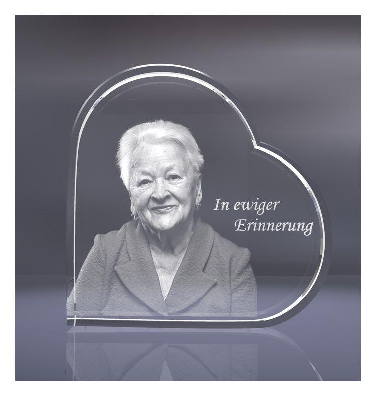 2D Gedenkfoto Glasherz